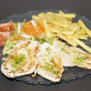 Chicken Breast with Fries and Salad